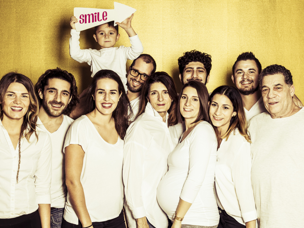 Familienbild mit 11 Personen