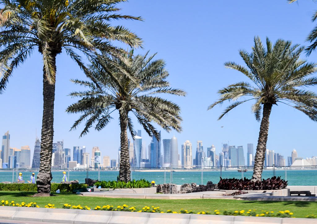 Corniche mit West Bay in doha
