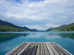 Holzsteg in Fuschl am See