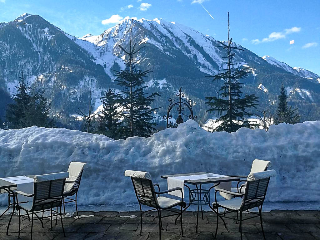 Oberforsthof Terrasse im Winter