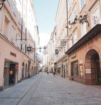 Im Herzen von Salzburg, die Getreidegasse