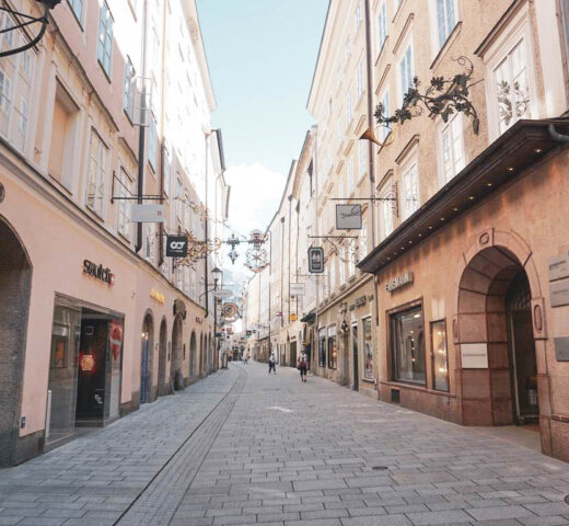 Im Herzen von Salzburg, die Getreidegasse