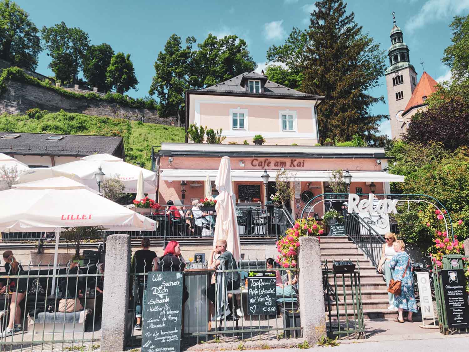 Cafe am Kai Salzburg Außenansicht