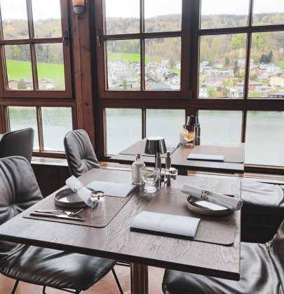 Frühstück mit Ausblick im Schloss Mattsee