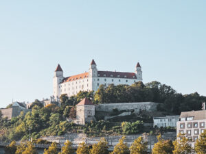 Blick auf die Burg in Bratislava